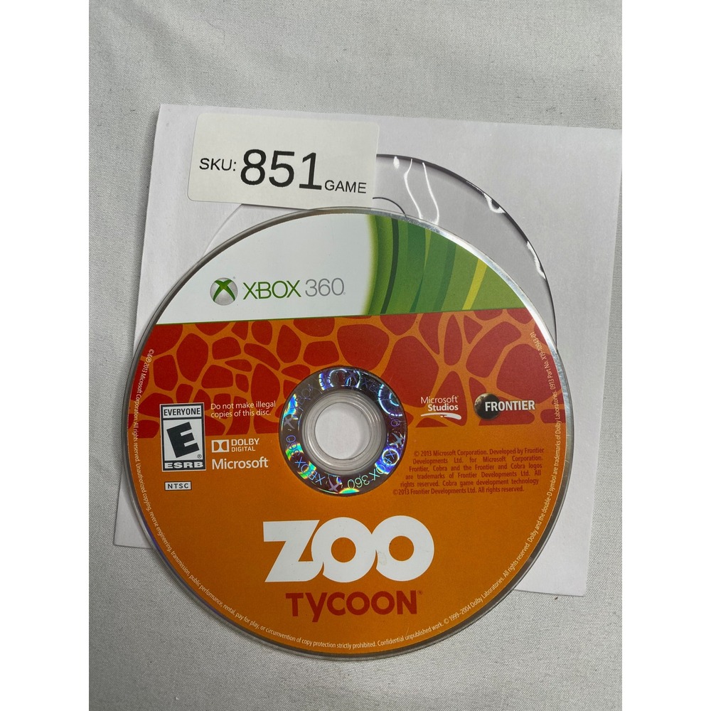 Zoo Tycoon Microsoft Xbox 360